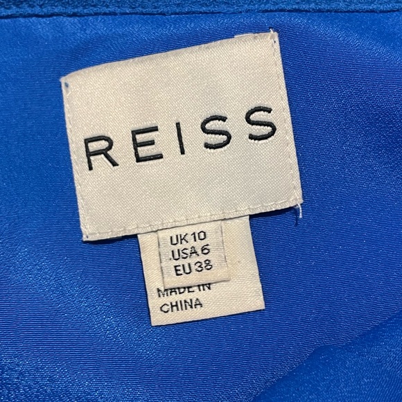 Reiss cobalt blue pleated skirt size 6 - Picture 2 of 4